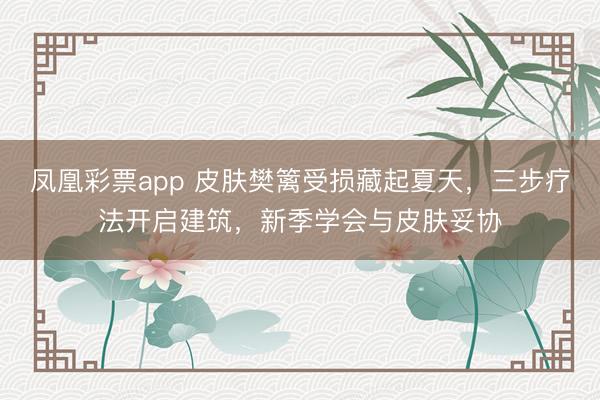 凤凰彩票app 皮肤樊篱受损藏起夏天，三步疗法开启建筑，新季学会与皮肤妥协