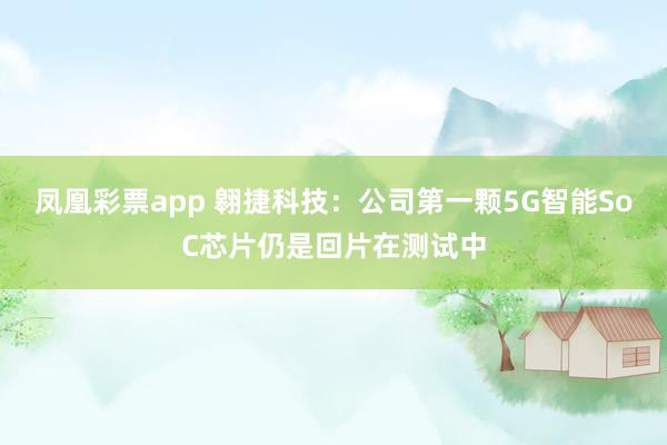 凤凰彩票app 翱捷科技：公司第一颗5G智能SoC芯片仍是回片在测试中