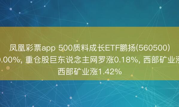 凤凰彩票app 500质料成长ETF鹏扬(560500)开盘涨0.00%, 重仓股巨东说念主网罗涨0.18%, 西部矿业涨1.42%