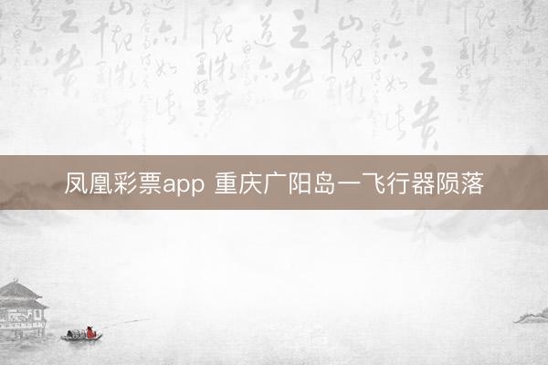 凤凰彩票app 重庆广阳岛一飞行器陨落